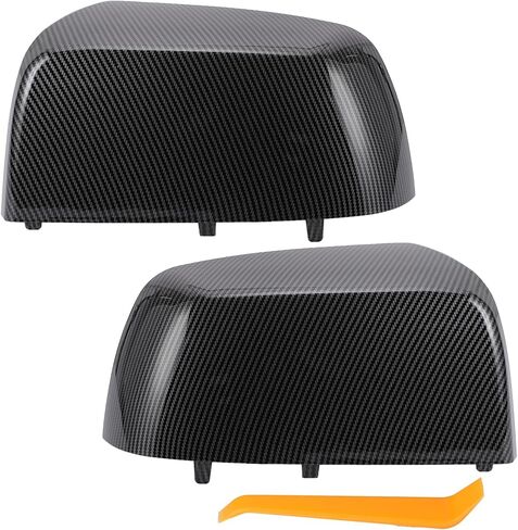 X AutoHaux Pair Car Car الخلفي عرض غطاء مرآة الجانب استبدال ألياف الكربون الأسود لـ Chevy Colorado لـ GMC Canyon Pickup 2015-2021 استبدال 23191151 23191153 in Saudi Arabia