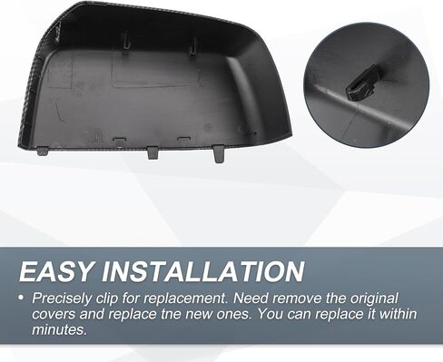 X AutoHaux Pair Car Car الخلفي عرض غطاء مرآة الجانب استبدال ألياف الكربون الأسود لـ Chevy Colorado لـ GMC Canyon Pickup 2015-2021 استبدال 23191151 23191153 in Saudi Arabia