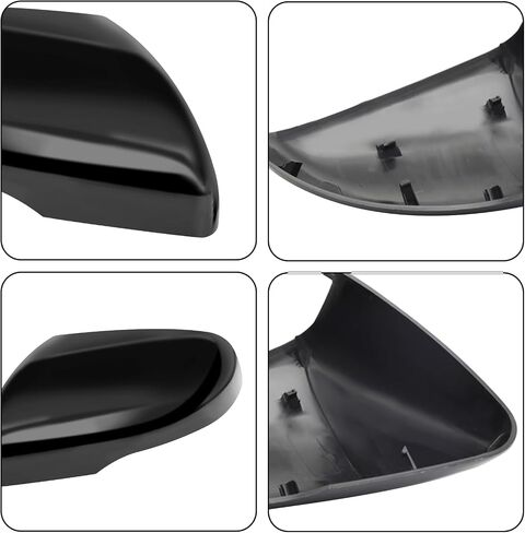 Passenger Side Black Mirror Cover Cap Housing Compatible with Ford Edge 2015-2020 without Side Assistent Hole Model, Direct Replacement in Saudi Arabia