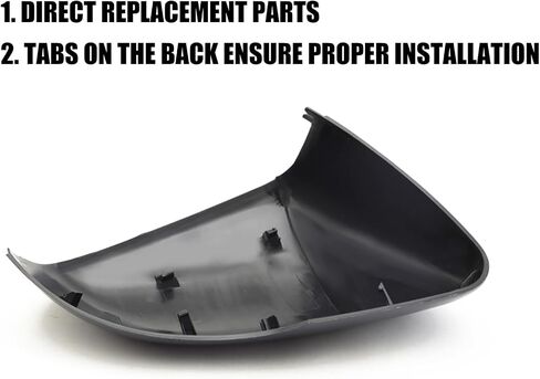 Passenger Side Black Mirror Cover Cap Housing Compatible with Ford Edge 2015-2020 without Side Assistent Hole Model, Direct Replacement in Saudi Arabia