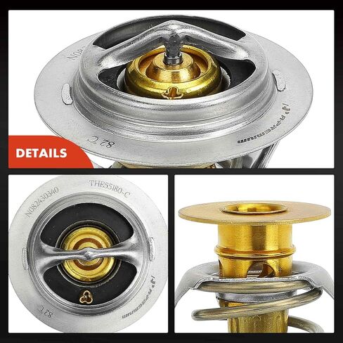 A-Premium Engine Coolant Thermostat with Seal Compatible with Ford & Lincoln Models - F-150, Explorer, Escape, Fusion, Edge, Transit-150, Mustang, Expedition, Bronco, MKZ, Navigator, Continental in Saudi Arabia