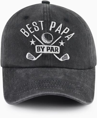 Best Dad by Par Hats for Men, Adjustable Embroidered Golf Papa Baseball Cap in Kuwait