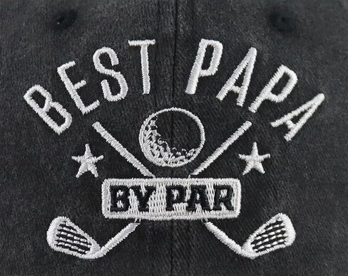 Best Dad by Par Hats for Men, Adjustable Embroidered Golf Papa Baseball Cap in Kuwait