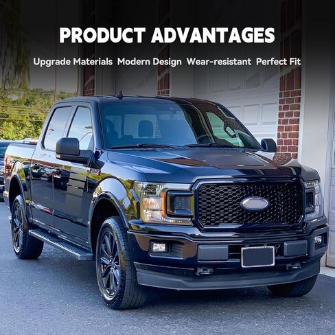 Front Bumper Grille Grill Assembly Compatible with 2018-2020 Ford F150 Shadow Black, Replacement for JL3Z8200SF in Kuwait