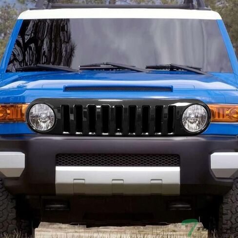 7422438083036 Compatible With 2007-2014 Toyota FJ Cruiser Glossy Black Vertical Front Bumper Grill Grille in Saudi Arabia