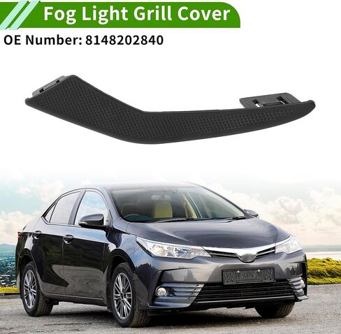 No.8148202840 Fog Light Grill for Toyota Corolla 2019-2021 Black Front Left Front Lower Bumper Fog Light Cover Inserts ABS 1 Pc in Saudi Arabia