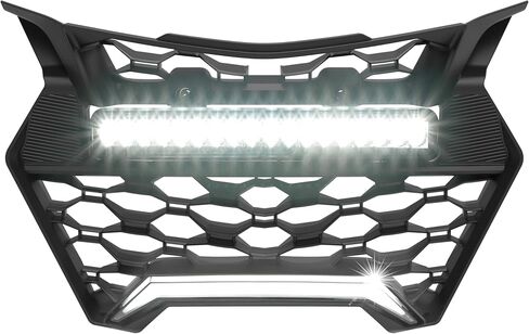 الشبكة الأمامية Sautvs مع أشرطة مصباح LED لـ Can-Am Maverick R & R Max X RS 2024+ ، شواية شبكية مقاومة للماء IP67 مع أضواء مزدوجة عالية السحر in Saudi Arabia