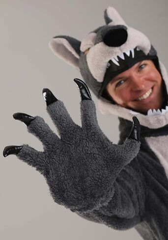 Wolf Jawesome Costume for Adults - Jumpsuit, Headpiece, and Foot Covers Set in Saudi Arabia