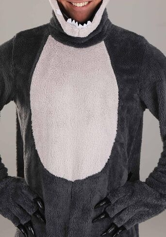 Wolf Jawesome Costume for Adults - Jumpsuit, Headpiece, and Foot Covers Set in Saudi Arabia