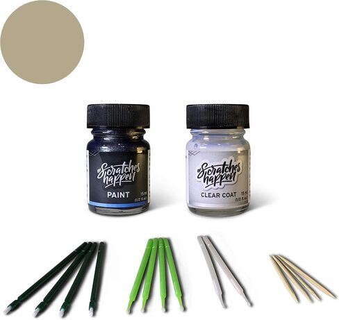 مجموعة طلاء Scratcheshappen Match Up Paint - Champagne Mica/Creme Brulee Mica (5B2) لـ Toyota - أساسي (طلاء + Clear Coat) in Saudi Arabia