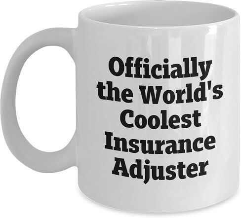 Funny Gifts for Insurance Adjuster, Officially The World's Coolest Insurance Adjuster White Coffee Mug Christmas in Saudi Arabia