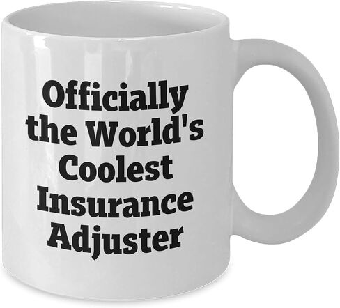 Funny Gifts for Insurance Adjuster, Officially The World's Coolest Insurance Adjuster White Coffee Mug Christmas in Saudi Arabia