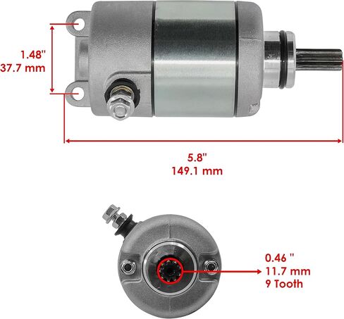 Caltric Starter Motor Compatible with Kawasaki KLX140L 2008 2009 2010-2020 Motorcycle in Saudi Arabia