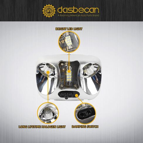 تجميع ضوء الخريطة الداخلية Dasbecan متوافق مع 1993-2004 Ford Ranger Dome Light يحل محل# F37Z1376B F37Z-13776-B in Saudi Arabia