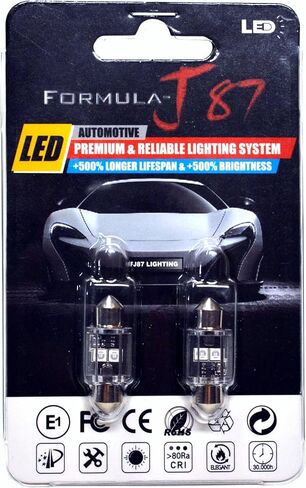 مصابيح LED 3030 SMD 36MM DE3423 DE3425 12844 6418 C5W - القبة الداخلية ، الخريطة ، الباب ، الجذع ، البضائع ، استبدال مصباح قفازات (حزمة 2) (أبيض 5000K) in Saudi Arabia