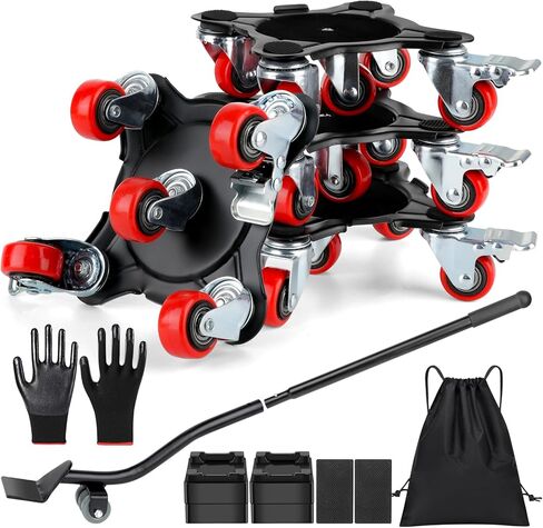 Furniture Dolly with 5 360° Rotation Wheels,Heavy Duty Furniture Movers with 2000lbs Capacity High Stability Furniture Jack Lifter Tool Easy to Moving Appliances,Sofa,Cabinet and Piano. in Saudi Arabia