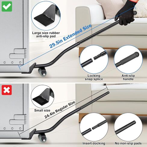 Furniture Dolly with 5 360° Rotation Wheels,Heavy Duty Furniture Movers with 2000lbs Capacity High Stability Furniture Jack Lifter Tool Easy to Moving Appliances,Sofa,Cabinet and Piano. in Saudi Arabia