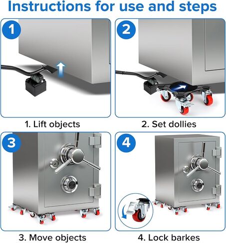 Furniture Dolly with 5 360° Rotation Wheels,Heavy Duty Furniture Movers with 2000lbs Capacity High Stability Furniture Jack Lifter Tool Easy to Moving Appliances,Sofa,Cabinet and Piano. in Saudi Arabia