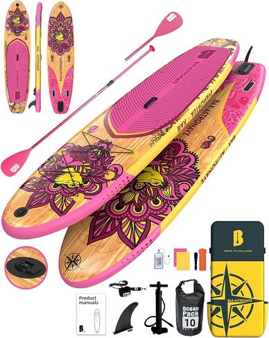 Inflatable Stand Up Paddle Board 11' x 32'' x 6'' Paddleboard with Sup Accessories Backpack, Pump, Adjustable Leash for Adults & Youth of All Skill Levels in Saudi Arabia