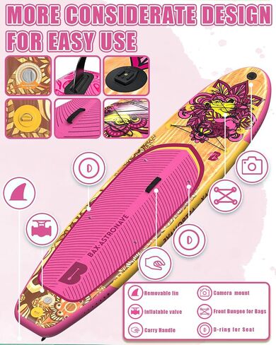 Inflatable Stand Up Paddle Board 11' x 32'' x 6'' Paddleboard with Sup Accessories Backpack, Pump, Adjustable Leash for Adults & Youth of All Skill Levels in Saudi Arabia