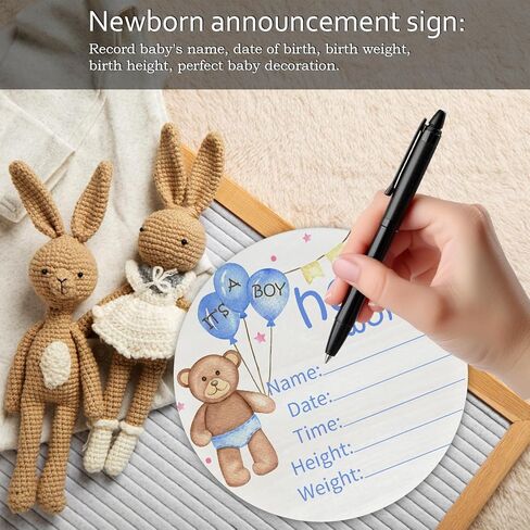 لافتة إعلان الطفل بالون الهواء الساخن للفتيات حديثي الولادة، علامة Hello World Newborn، ديكور جدار الحضانة، علامة اسم الطفل، لون وردي منطاد الهواء الساخن موضوع خشب البتولا لوحة دائرية 6 بوصة، هدايا حديثي الولادة in Kuwait