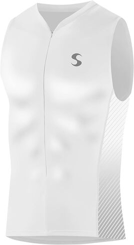 Synergy Men's Race Tri Singlet (Tangerine/Sky, Medium) in Saudi Arabia