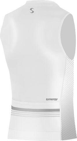Synergy Men's Race Tri Singlet (Tangerine/Sky, Medium) in Saudi Arabia