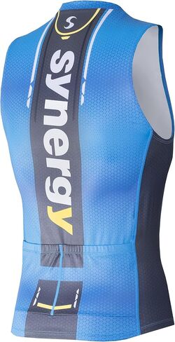 Synergy Men's Race Tri Singlet (Tangerine/Sky, Medium) in Saudi Arabia