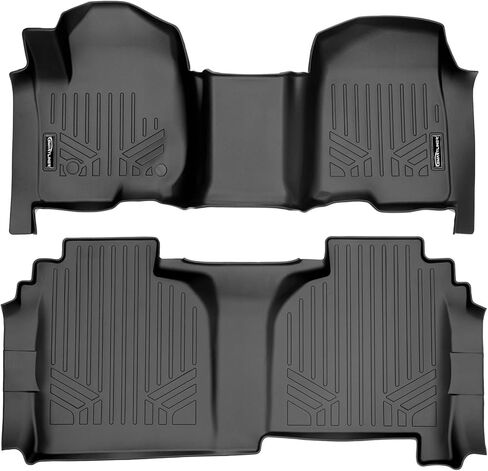MAXLINER Custom Fit Floor Mats 2 Row Liner Set Compatible with 2019-2025 Chevrolet Silverado 1500 in Saudi Arabia