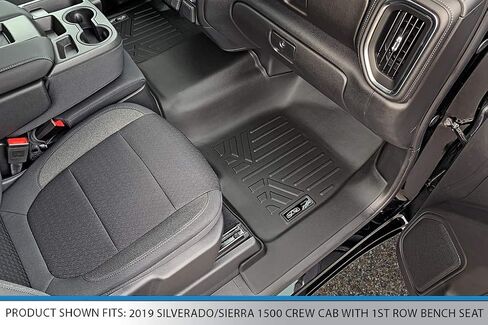 Maxliner Custom Fit Floor Mats 2 صف بطانة صف متوافقة مع 2019-2025 شيفروليه سيلفرادو 1500 in Kuwait