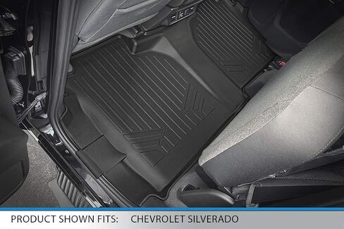 Maxliner Custom Fit Floor Mats 2 صف بطانة صف متوافقة مع 2019-2025 شيفروليه سيلفرادو 1500 in Kuwait