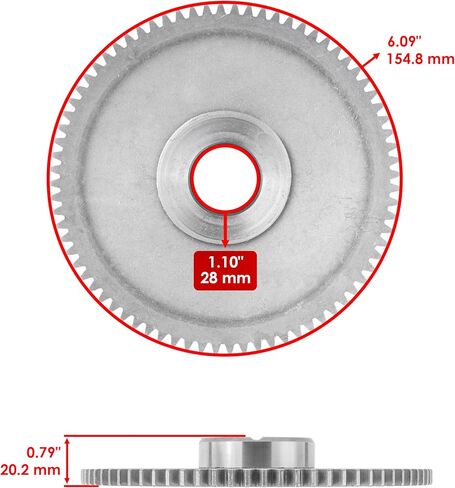 Caltric Starter Clutch Idler Gear Compatible with Polaris Ranger XP 1000 2017 2018 2019 2020 2021 Except Diesel in Saudi Arabia