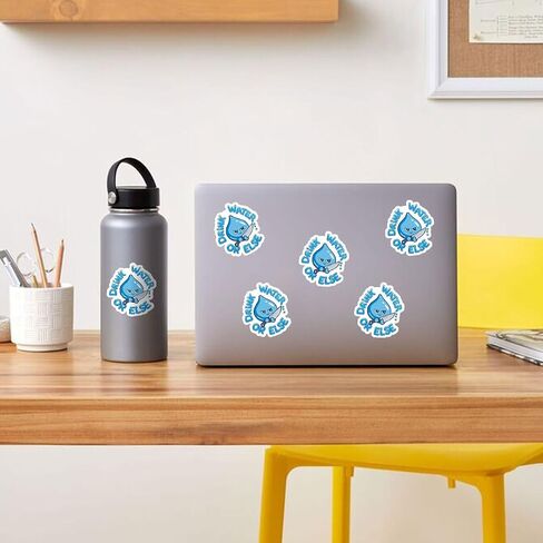 3pcs Drink Water or Else Funny Sticker Pack, Hydration Meme Water Drop Reminder Design, Die Cut Waterproof Vinyl Decal for Laptop, Water Bottle, Car, Phone, Window, Helmet, Notebook Gift 3 Inches in Saudi Arabia