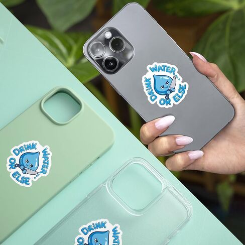 3pcs Drink Water or Else Funny Sticker Pack, Hydration Meme Water Drop Reminder Design, Die Cut Waterproof Vinyl Decal for Laptop, Water Bottle, Car, Phone, Window, Helmet, Notebook Gift 3 Inches in Saudi Arabia