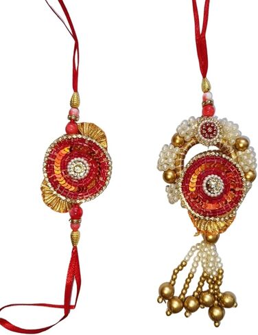 Rakhi Festival Rakhi Rakheke Rakhi زوج أخ وأخت في القانون Rakhi زوج للزوجين Rakhi & Chooda Rakhi متوفر في Multicolor (916) in Saudi Arabia
