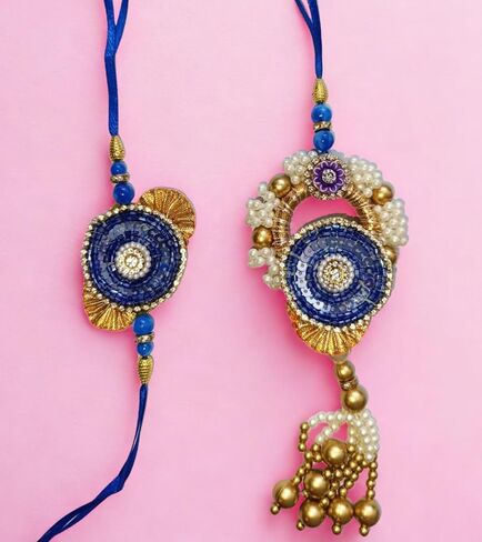 Rakhi Festival Rakhi Rakheke Rakhi زوج أخ وأخت في القانون Rakhi زوج للزوجين Rakhi & Chooda Rakhi متوفر في Multicolor (916) in Saudi Arabia