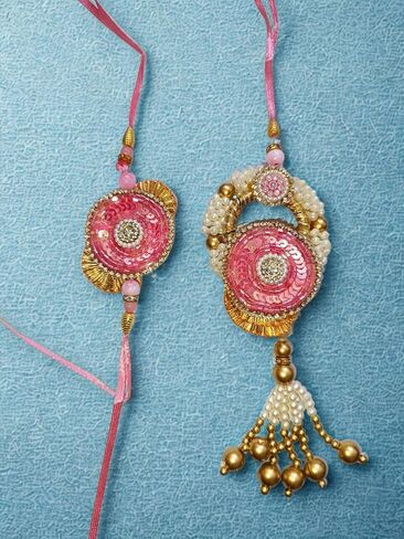 Rakhi Festival Rakhi Rakheke Rakhi زوج أخ وأخت في القانون Rakhi زوج للزوجين Rakhi & Chooda Rakhi متوفر في Multicolor (916) in Saudi Arabia
