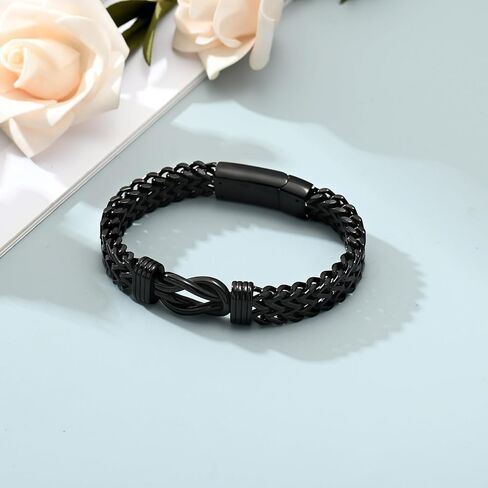 Imrsanl Cremation Jewelry Urn Bracelet for Ashes for Men Stainless Steel Cuban Link Ashes Bracelet Keepsake Memorial Ash Holder in Saudi Arabia