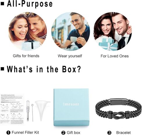 Imrsanl Cremation Jewelry Urn Bracelet for Ashes for Men Stainless Steel Cuban Link Ashes Bracelet Keepsake Memorial Ash Holder in Saudi Arabia