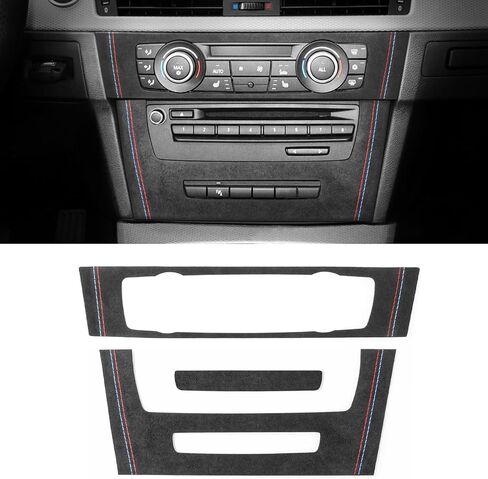 BETTERHUMZ Car Front Air Condition Outlet Frame Trim Cover for BMW E90 E91 E92 E93 3 Series 2005-2012 325i 320i 318i for Alcantara Center Console Panel Sticker Car Molding Accessories in Kuwait