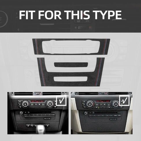 BETTERHUMZ Car Front Air Condition Outlet Frame Trim Cover for BMW E90 E91 E92 E93 3 Series 2005-2012 325i 320i 318i for Alcantara Center Console Panel Sticker Car Molding Accessories in Kuwait