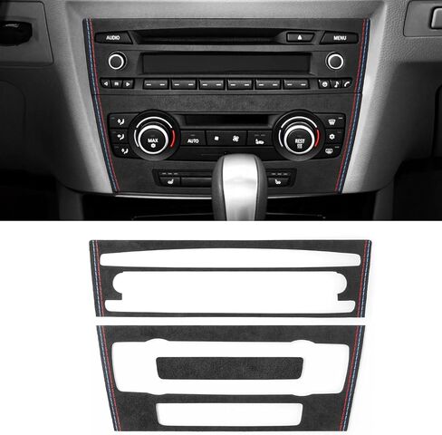 BETTERHUMZ Car Front Air Condition Outlet Frame Trim Cover for BMW E90 E91 E92 E93 3 Series 2005-2012 325i 320i 318i for Alcantara Center Console Panel Sticker Car Molding Accessories in Kuwait