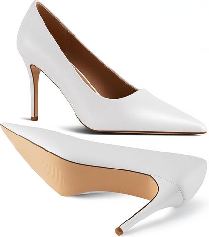 heelchic 3 Inch Stiletto Pumps Heels for Women Pointed Toe High Heels Slip-on Closed Toe Work Wedding Dress Pumps in Saudi Arabia