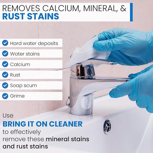 Bring It On Cleaner Hard Water Stain Remover, Shower Door Cleaner Plus Scrubbing Drill Pads in Saudi Arabia