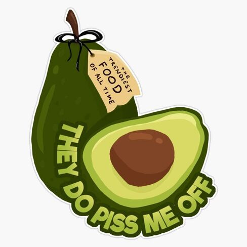 Avocados - They Do Piss Me Off - Louis Tomlinson Sticker Vinyl Bumper Sticker Decal Waterproof 5" in Saudi Arabia