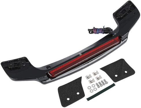 TCMT Vivid Black LED Light Spoiler Trunk Fits For Harley King Razor Chopped Tour Pack Touring Road King Road Glide Street Glide Electra Glide Ultra Classic 1997-2013 in Saudi Arabia