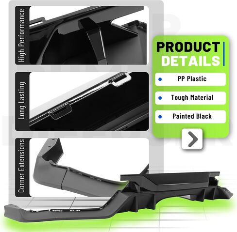 Rear Bumper Diffuser Kit Compatible with 2016-2021 Honda Civic 5 Door Hatchback Sport Type-R Style Rear Lower Bumper Lip Valance Splitter Spoiler Cover Trim Painted Matte Black in Saudi Arabia