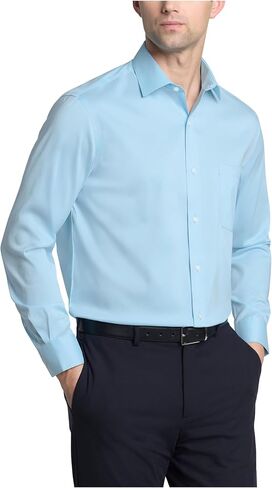 Van Heusen Men's Dress Shirt Regular Fit Ultra Wrinkle Free Flex Collar Stretch Solid in Saudi Arabia