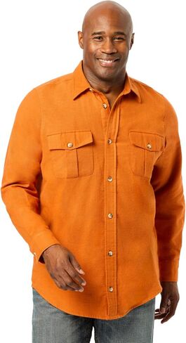 KingSize Men's Big & Tall Signature Solid Flannel Shirt in Saudi Arabia