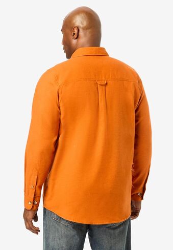 KingSize Men's Big & Tall Signature Solid Flannel Shirt in Saudi Arabia